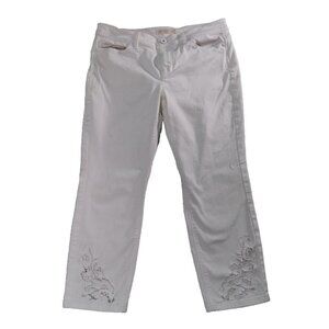 J. Jill Women's Cropped Jeans in Cream